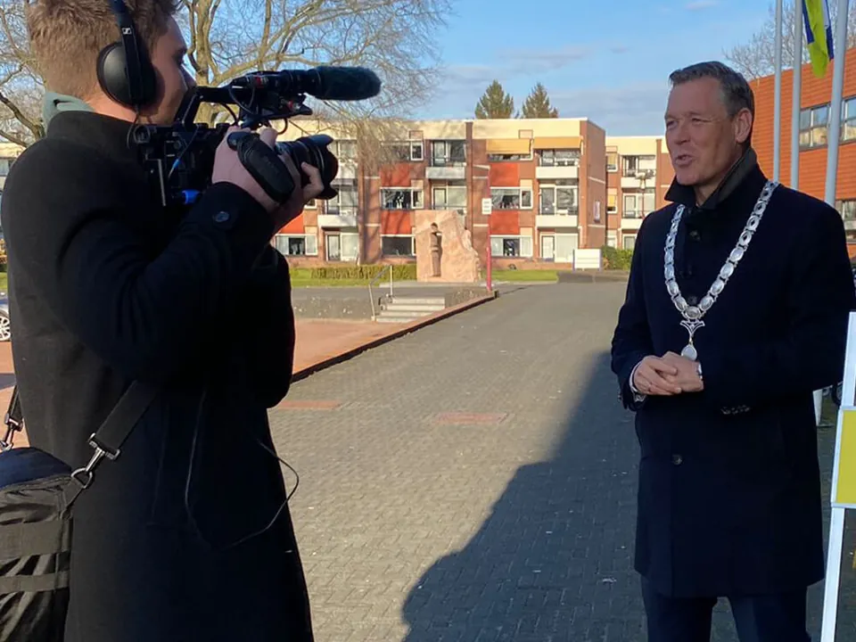 Video-opname met de burgemeester van Twenterand